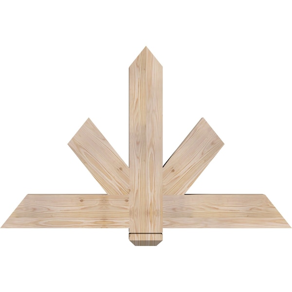 Ekena Millwork Kennewick Smooth Timber Gable Bracket, Douglas Fir, 48"W x 30"H x 3 1/2"D x 5 1/2"F, 15/12 Pitch GBW048X30X0406KEN00SDF - main